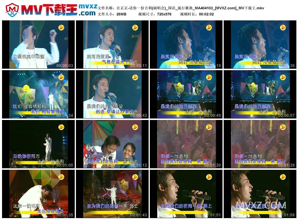 汪正正-送你一份吉利(演唱会)_国语_流行歌曲_MA404103